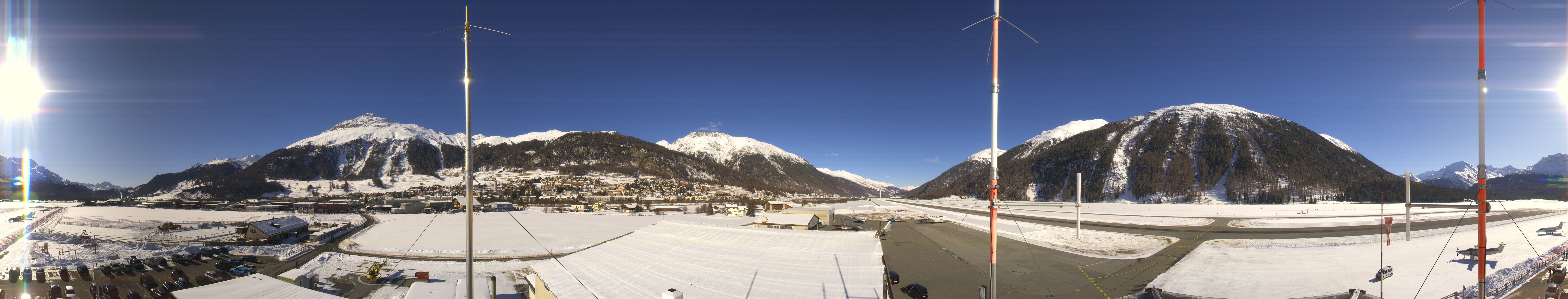 Archiv Foto Webcam Samedan I Flugplatz Richtung West