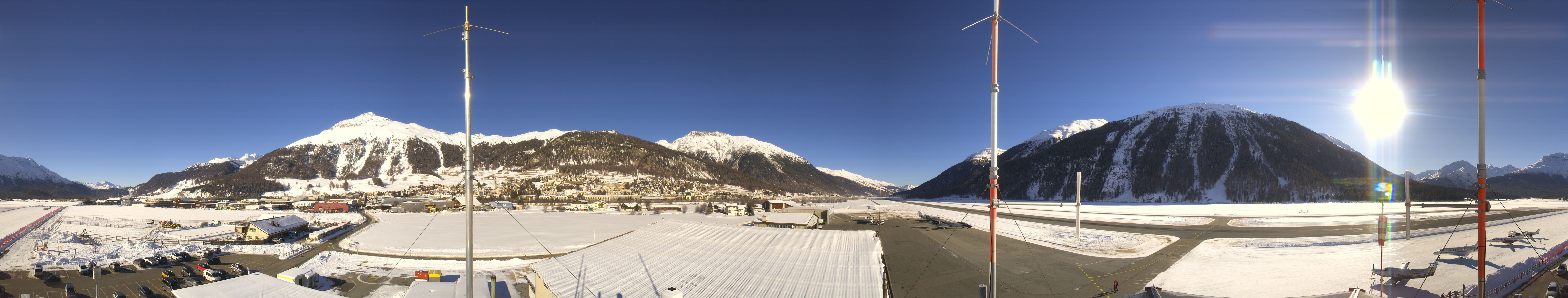 Archiv Foto Webcam Samedan I Flugplatz Richtung West