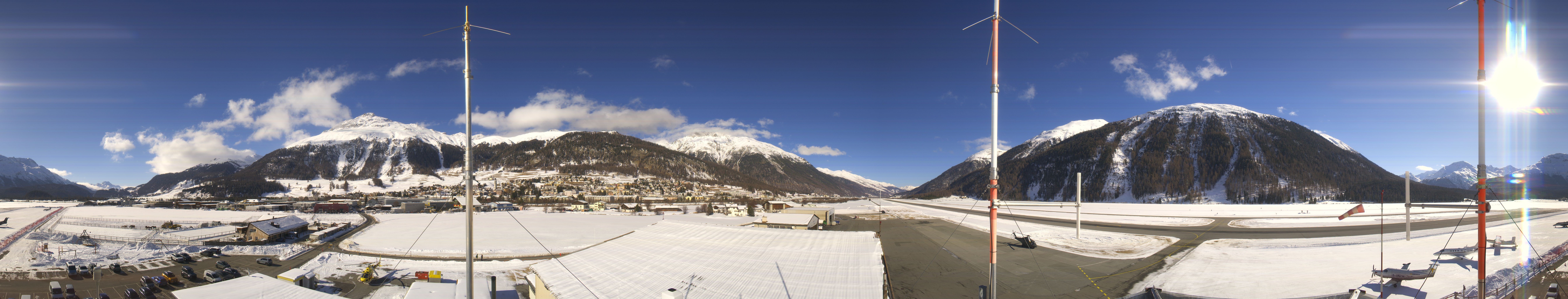 Archiv Foto Webcam Samedan I Flugplatz Richtung West