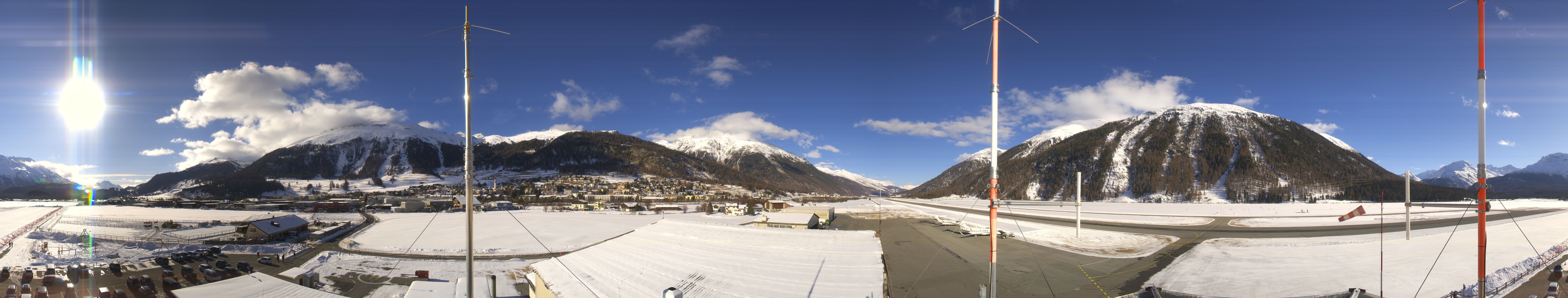 Archiv Foto Webcam Samedan I Flugplatz Richtung West