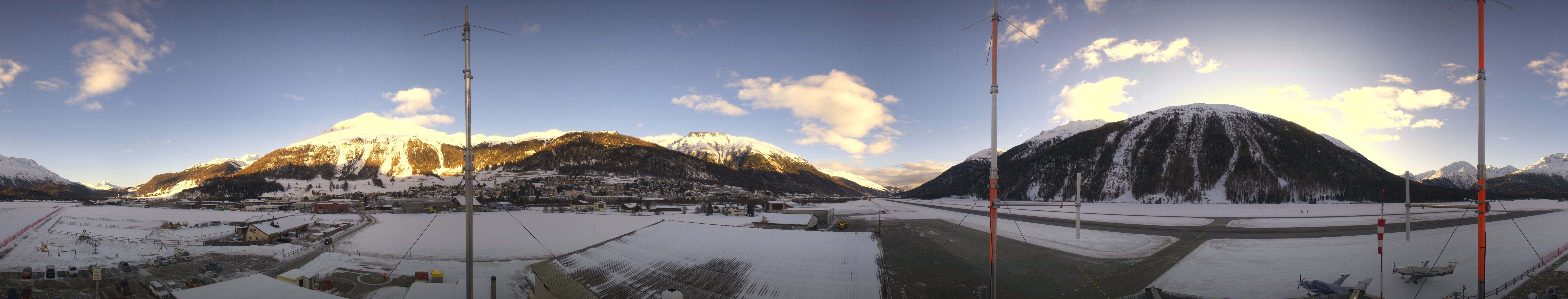 Archiv Foto Webcam Samedan I Flugplatz Richtung West