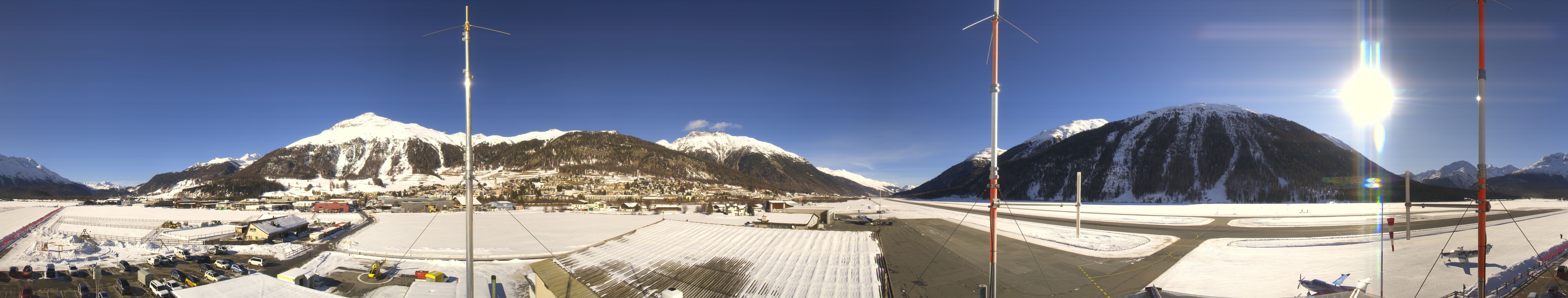 Archiv Foto Webcam Samedan I Flugplatz Richtung West