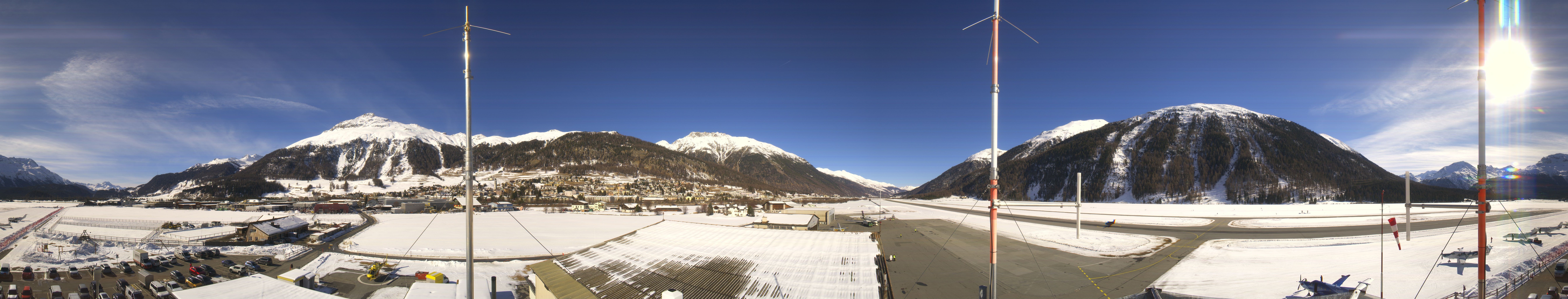 Archiv Foto Webcam Samedan I Flugplatz Richtung West