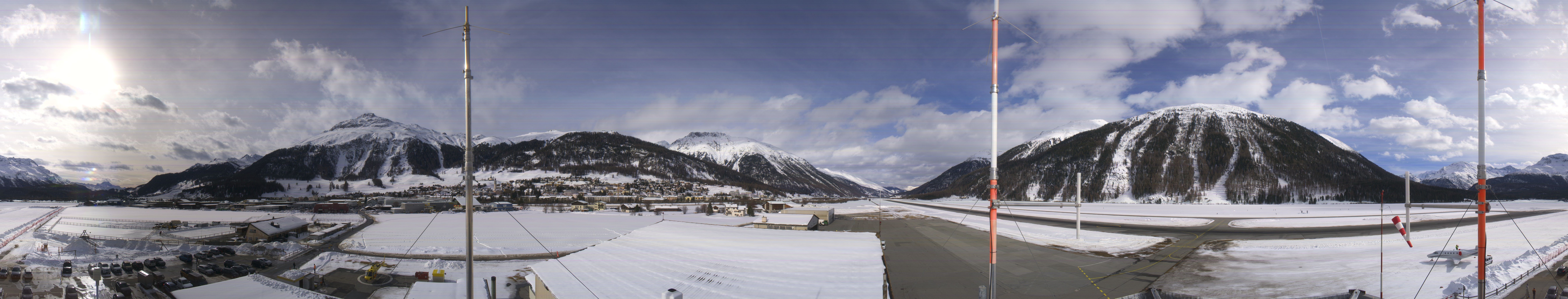 Archiv Foto Webcam Samedan I Flugplatz Richtung West