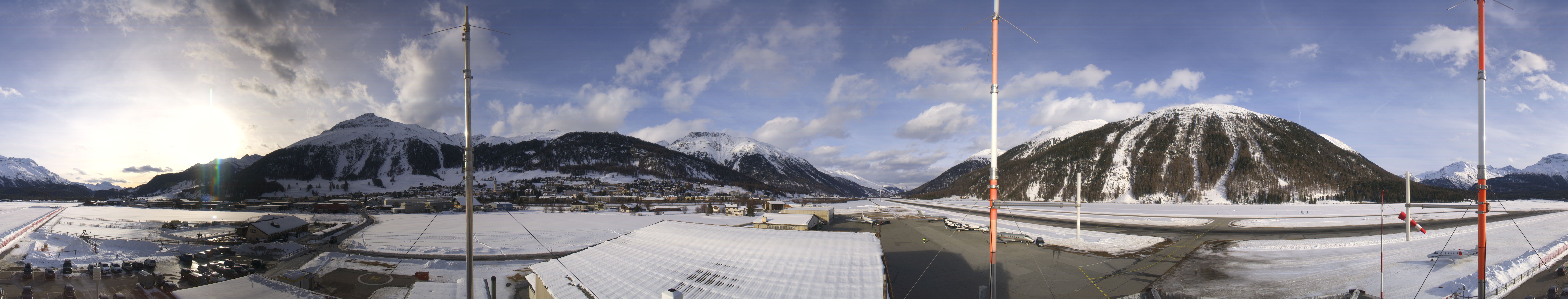 Archiv Foto Webcam Samedan I Flugplatz Richtung West