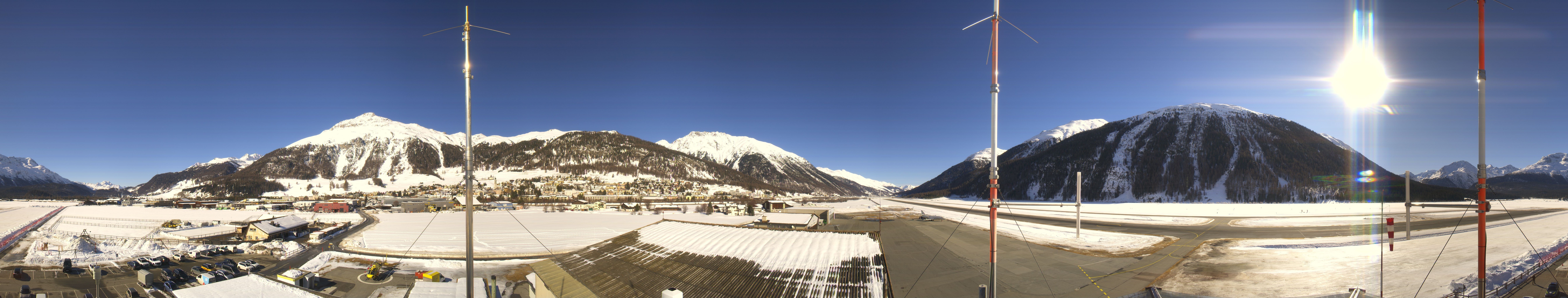 Archiv Foto Webcam Samedan I Flugplatz Richtung West