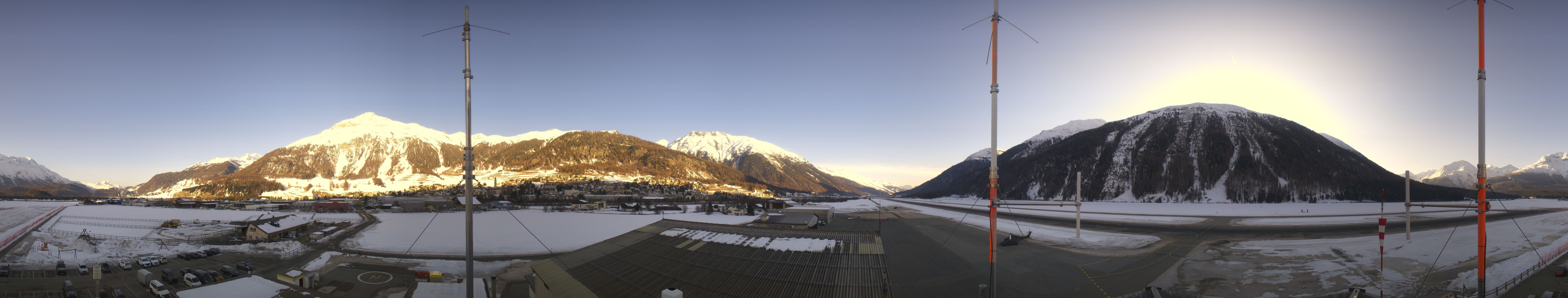 Archiv Foto Webcam Samedan I Flugplatz Richtung West