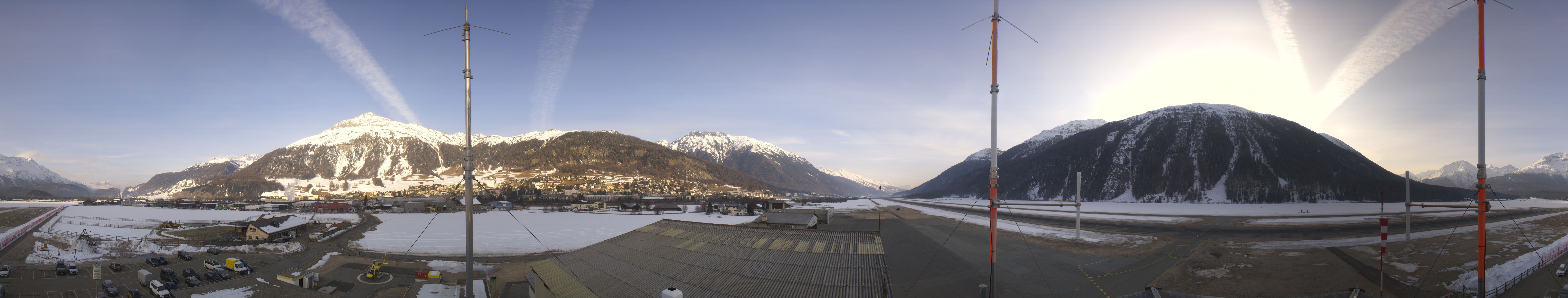 Archiv Foto Webcam Samedan I Flugplatz Richtung West