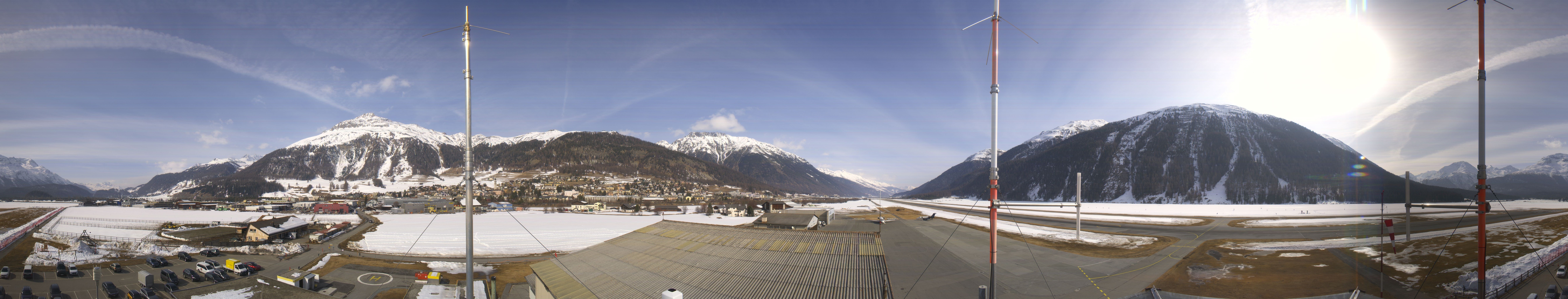 Archiv Foto Webcam Samedan I Flugplatz Richtung West