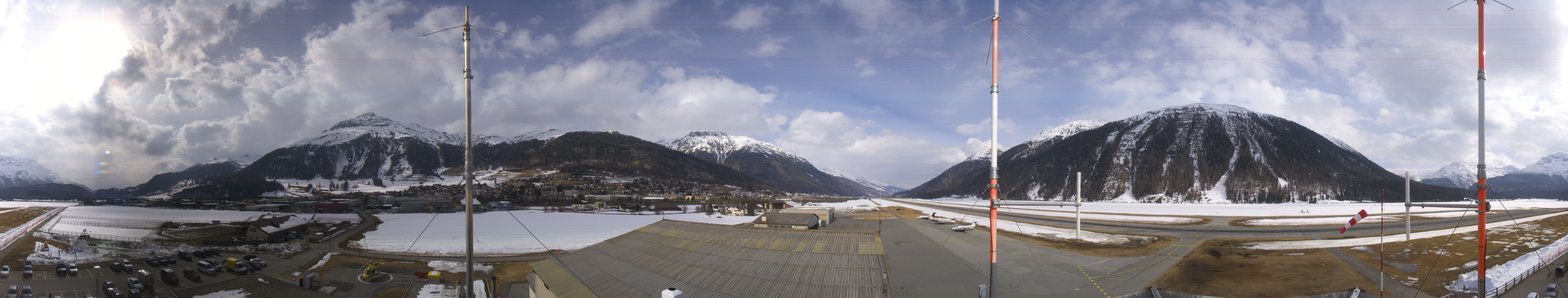 Archiv Foto Webcam Samedan I Flugplatz Richtung West