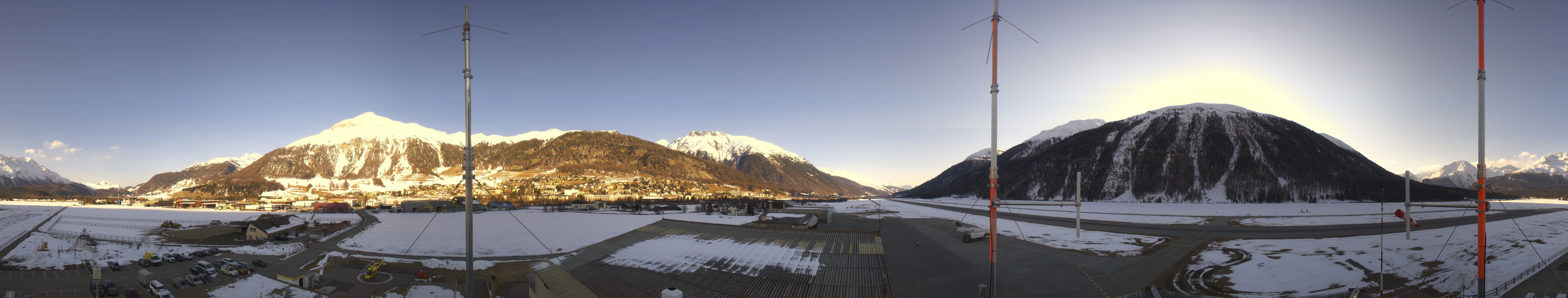 Archiv Foto Webcam Samedan I Flugplatz Richtung West