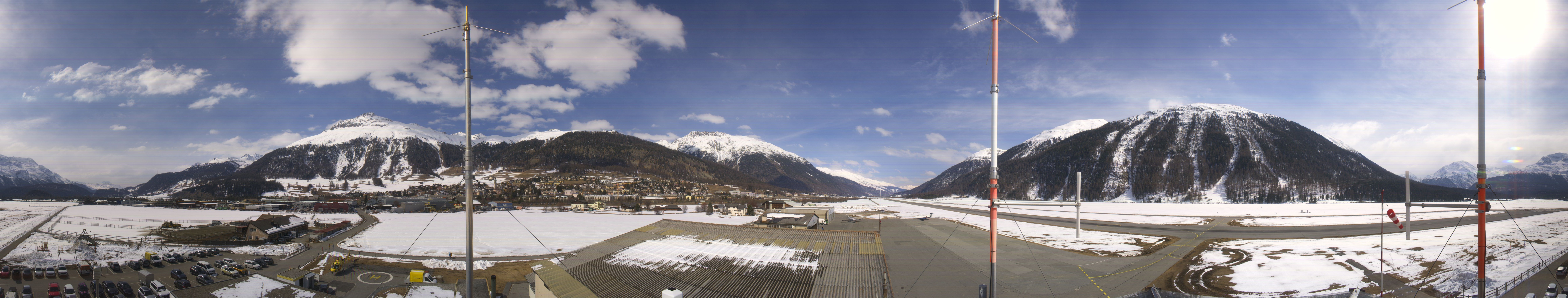 Archiv Foto Webcam Samedan I Flugplatz Richtung West