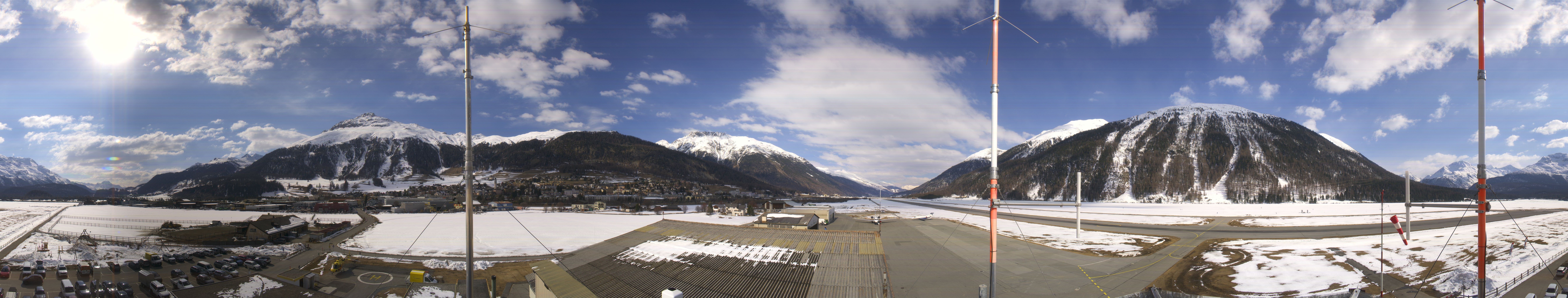 Archiv Foto Webcam Samedan I Flugplatz Richtung West
