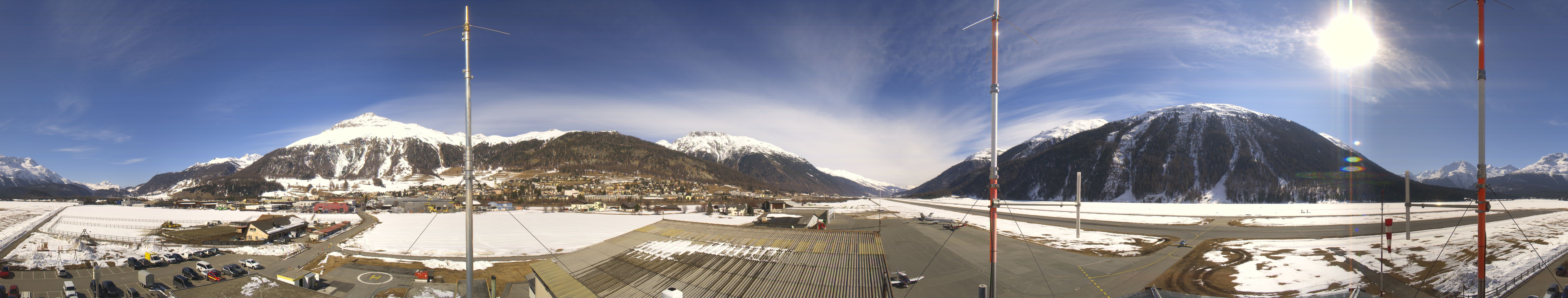 Archiv Foto Webcam Samedan I Flugplatz Richtung West