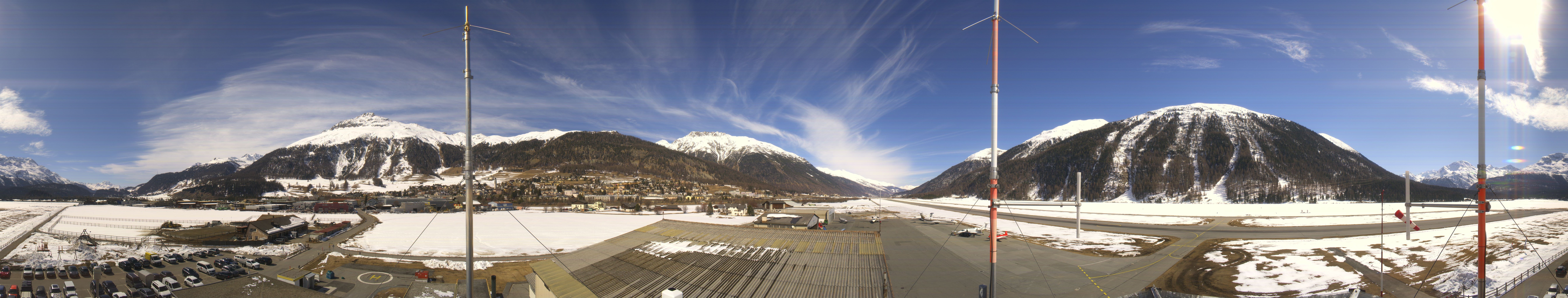 Archiv Foto Webcam Samedan I Flugplatz Richtung West