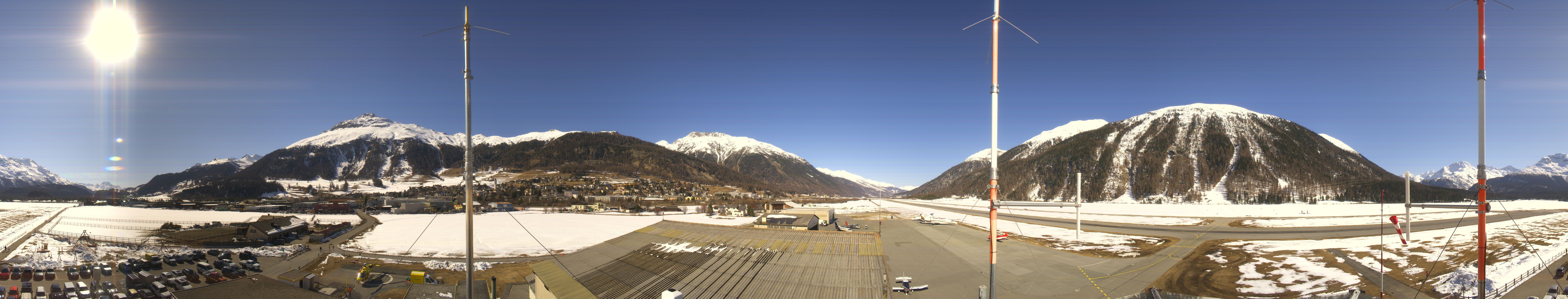 Archiv Foto Webcam Samedan I Flugplatz Richtung West