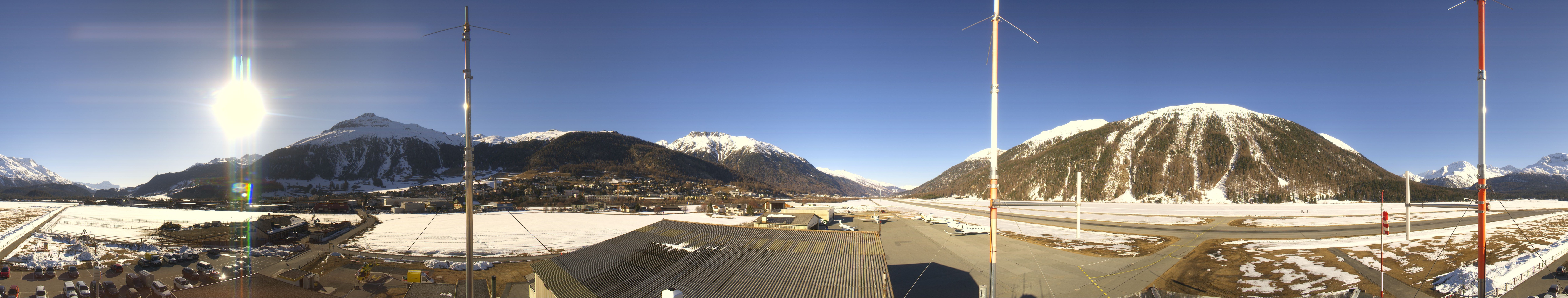 Archiv Foto Webcam Samedan I Flugplatz Richtung West