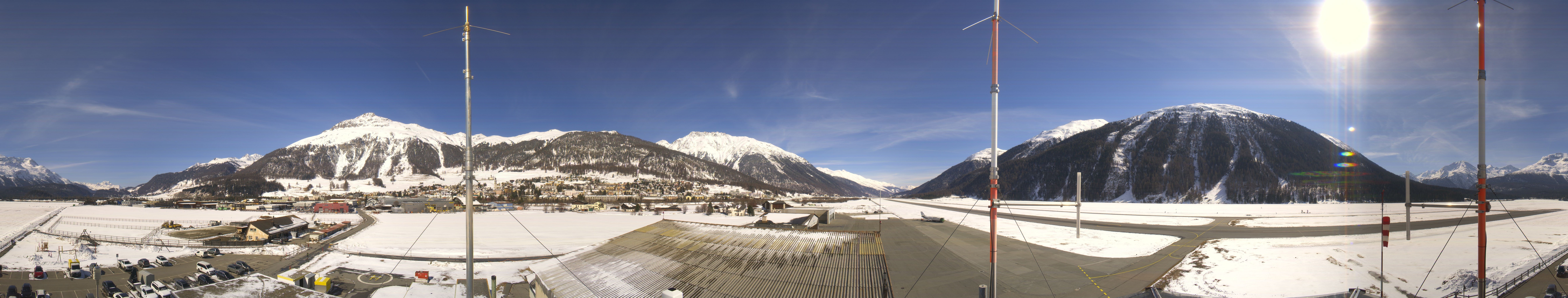 Archiv Foto Webcam Samedan I Flugplatz Richtung West