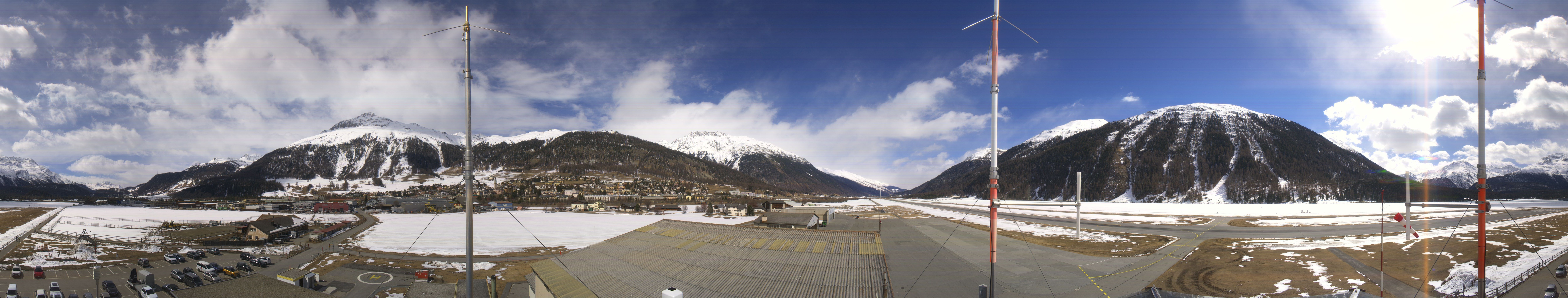 Archiv Foto Webcam Samedan I Flugplatz Richtung West