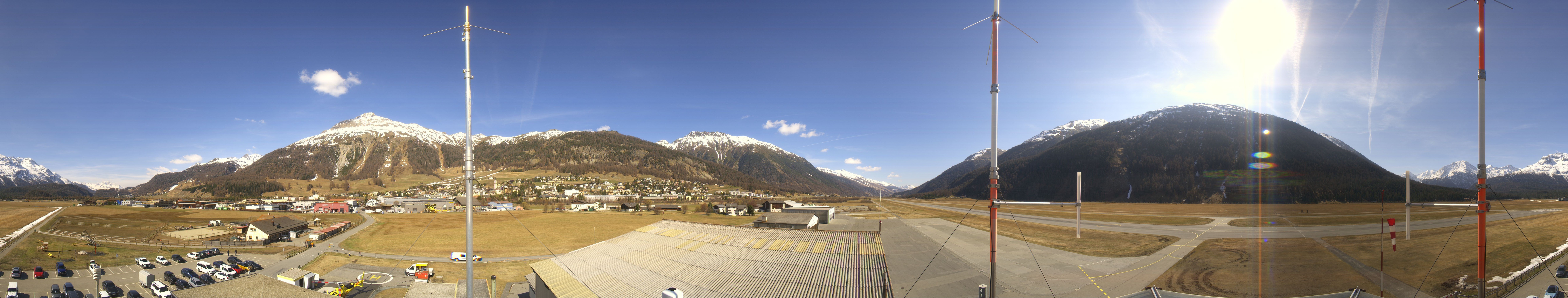 Archiv Foto Webcam Samedan I Flugplatz Richtung West