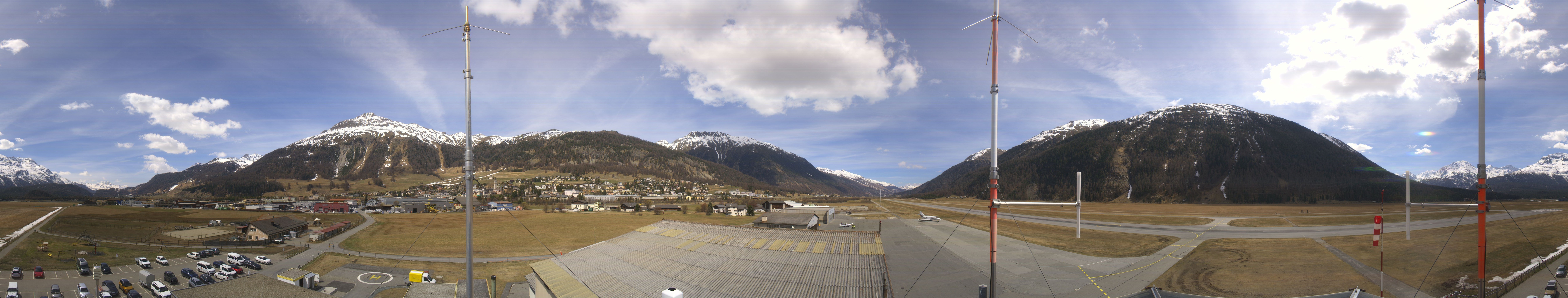 Archiv Foto Webcam Samedan I Flugplatz Richtung West