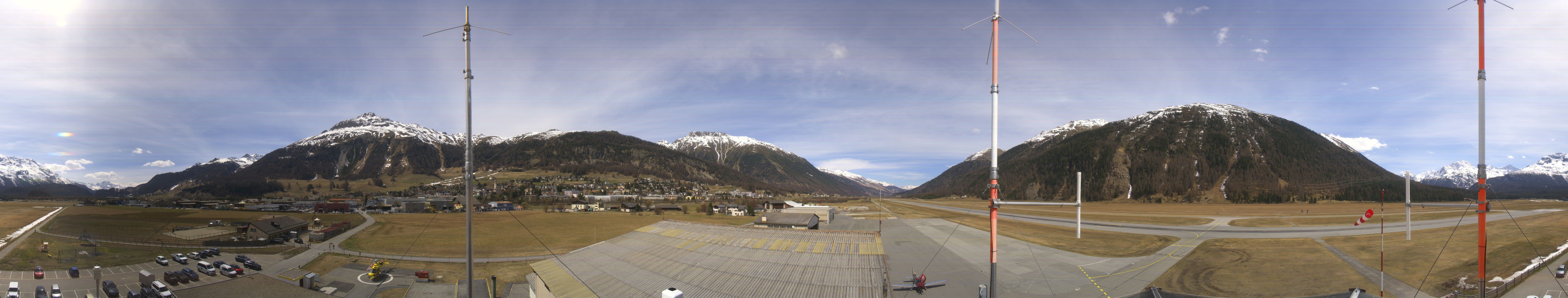 Archiv Foto Webcam Samedan I Flugplatz Richtung West
