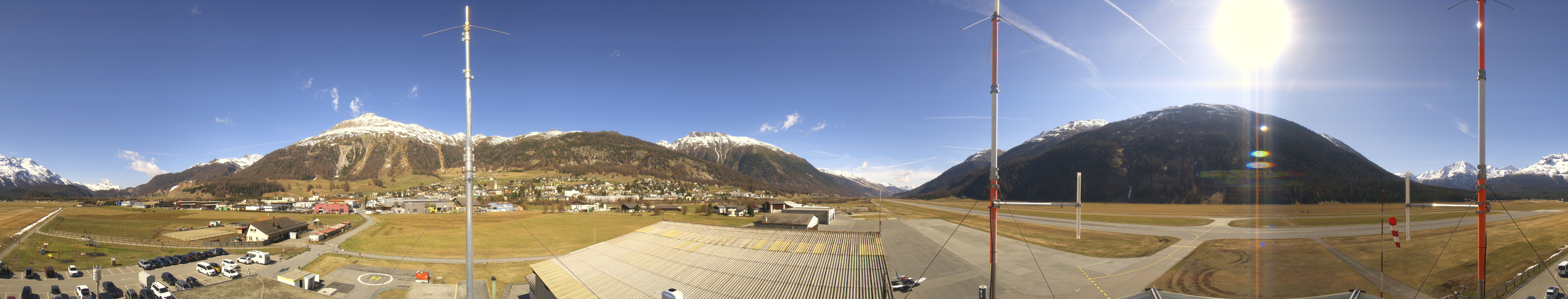 Archiv Foto Webcam Samedan I Flugplatz Richtung West