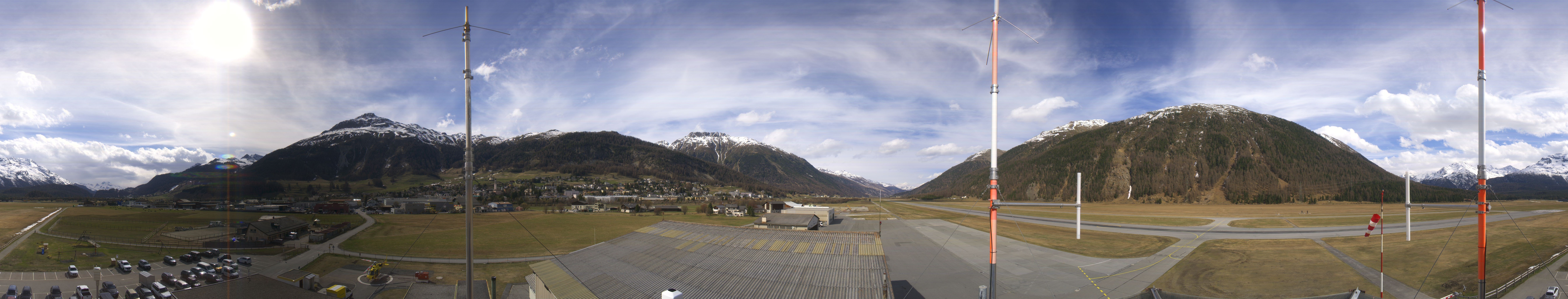 Archiv Foto Webcam Samedan I Flugplatz Richtung West