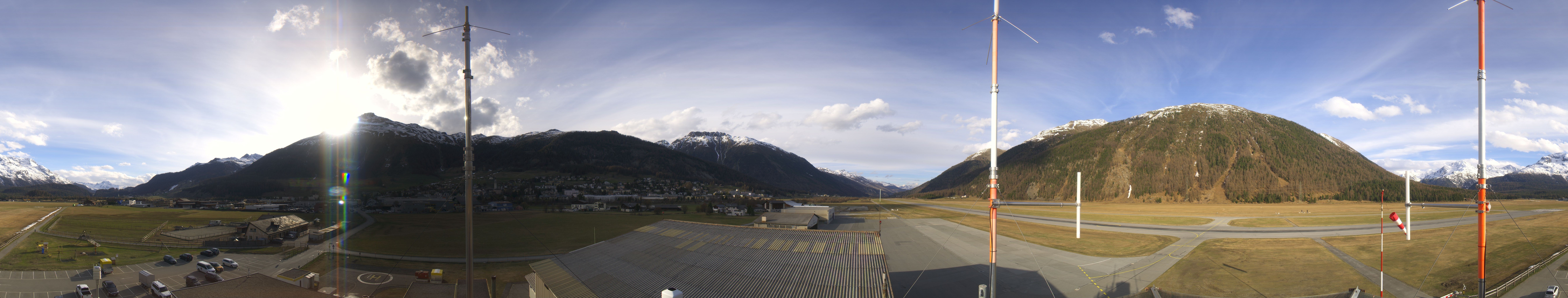Archiv Foto Webcam Samedan I Flugplatz Richtung West