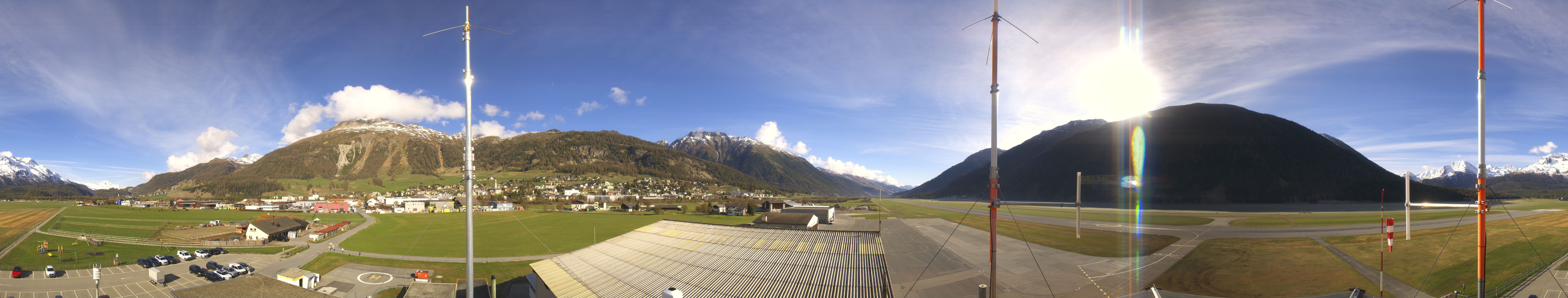 Archiv Foto Webcam Samedan I Flugplatz Richtung West