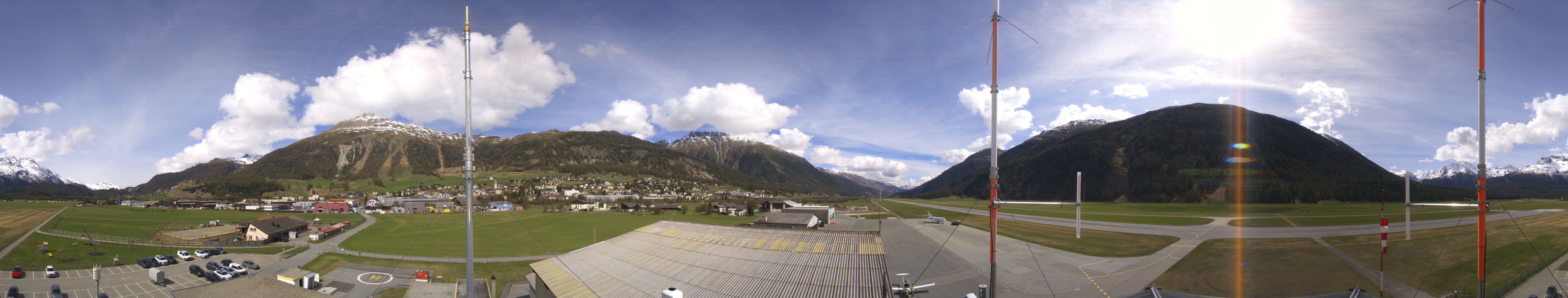 Archiv Foto Webcam Samedan I Flugplatz Richtung West