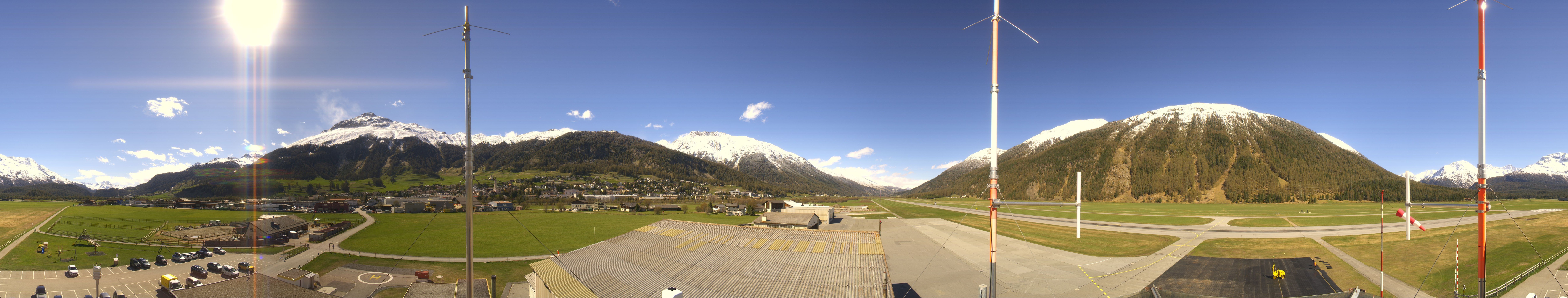 Archiv Foto Webcam Samedan I Flugplatz Richtung West