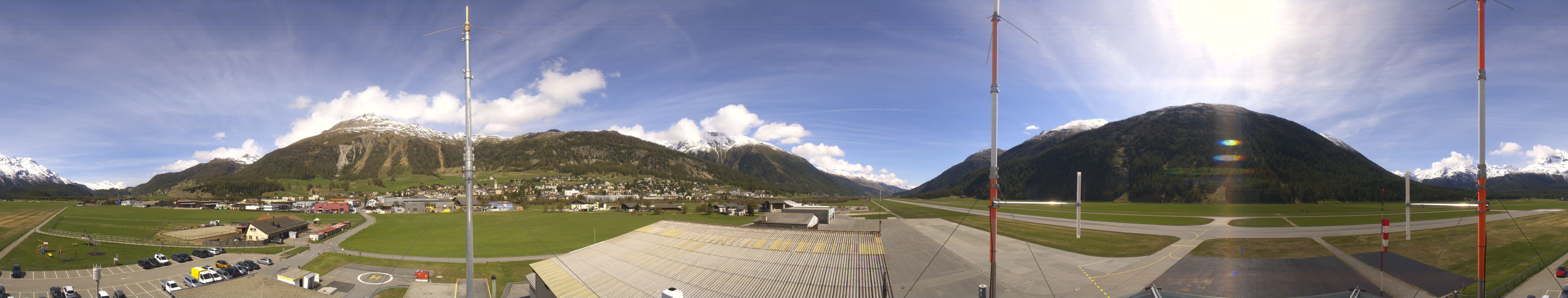 Archiv Foto Webcam Samedan I Flugplatz Richtung West