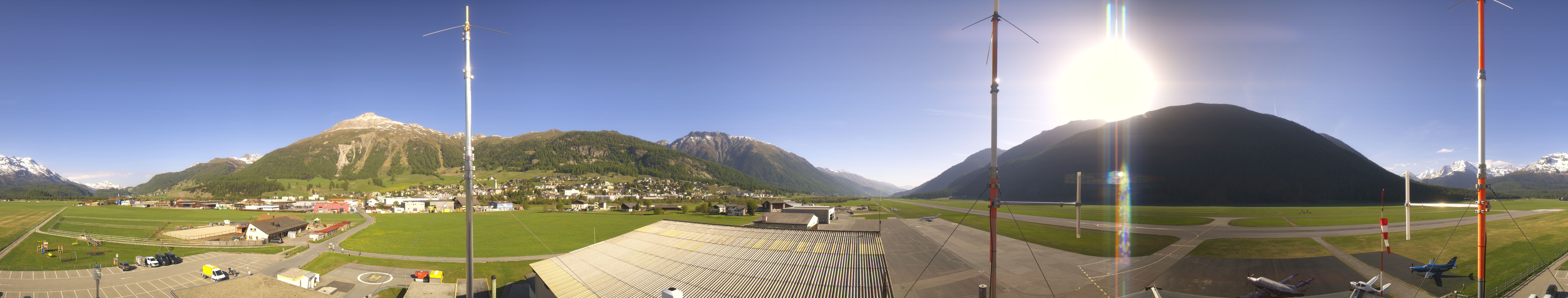 Archiv Foto Webcam Samedan I Flugplatz Richtung West