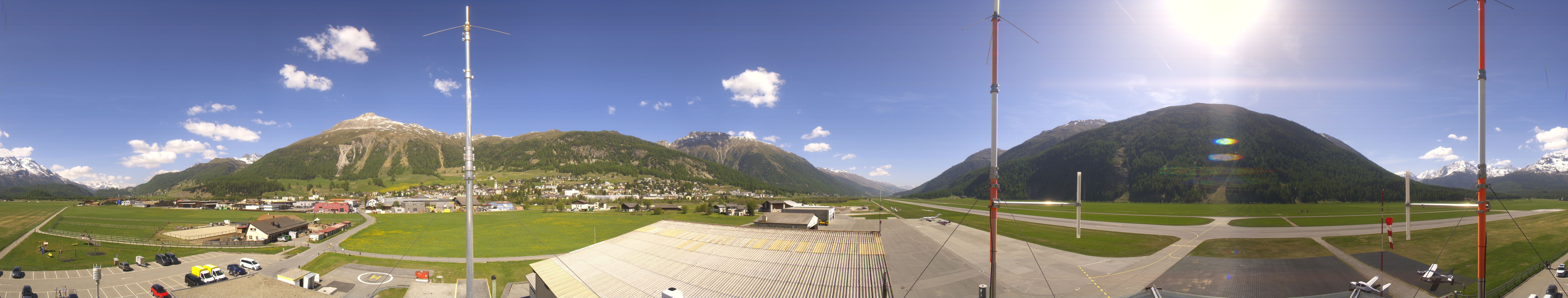 Archiv Foto Webcam Samedan I Flugplatz Richtung West