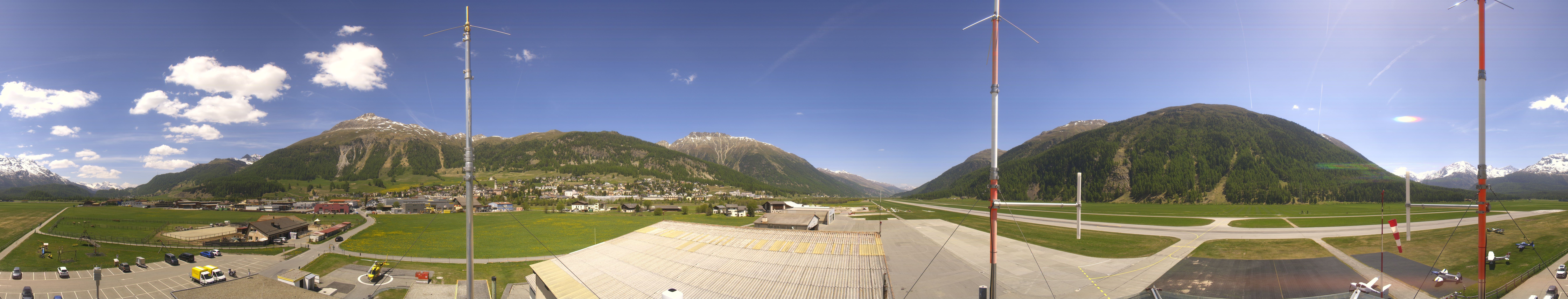 Archiv Foto Webcam Samedan I Flugplatz Richtung West