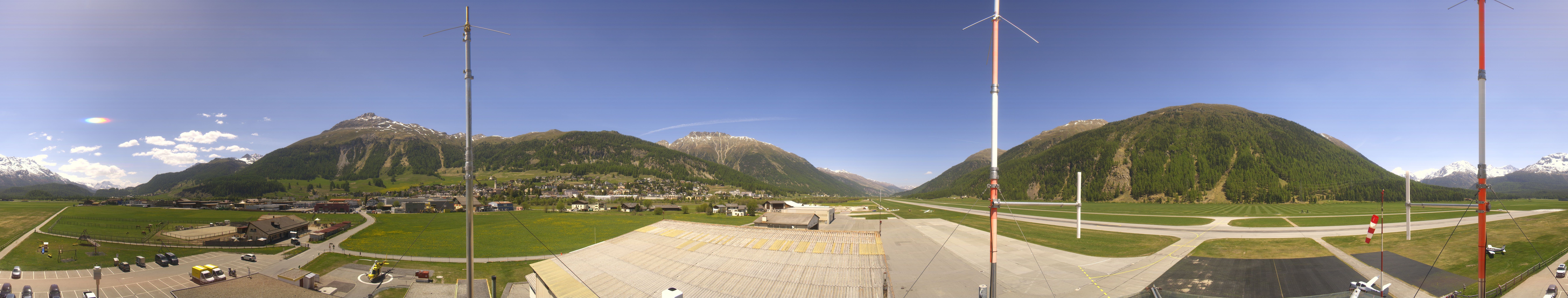 Archiv Foto Webcam Samedan I Flugplatz Richtung West