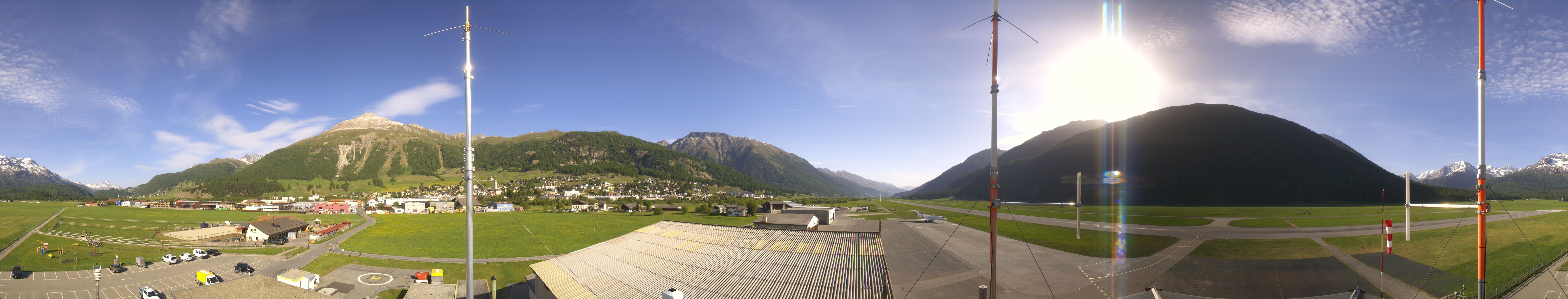 Archiv Foto Webcam Samedan I Flugplatz Richtung West
