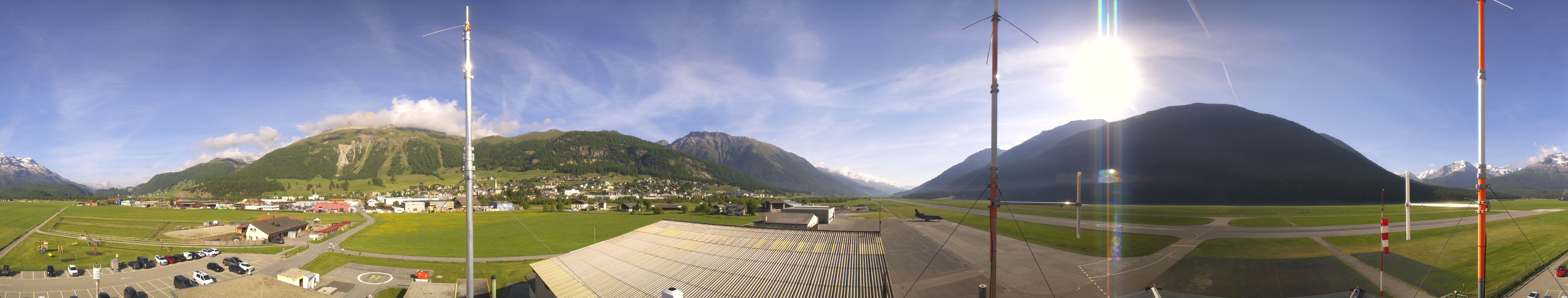 Archiv Foto Webcam Samedan I Flugplatz Richtung West