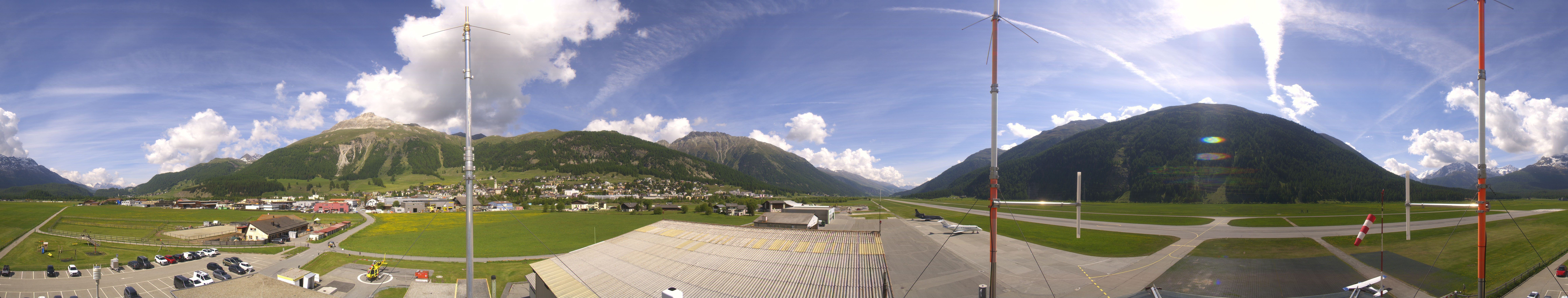 Archiv Foto Webcam Samedan I Flugplatz Richtung West