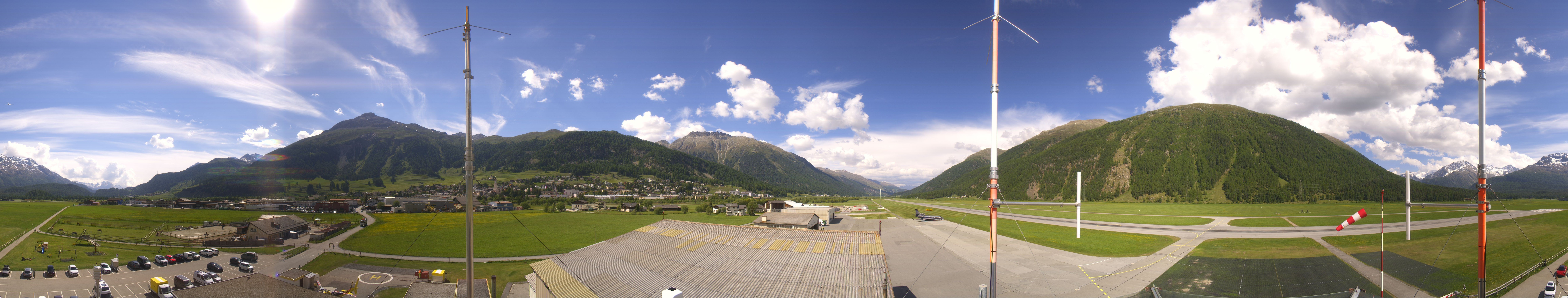 Archiv Foto Webcam Samedan I Flugplatz Richtung West