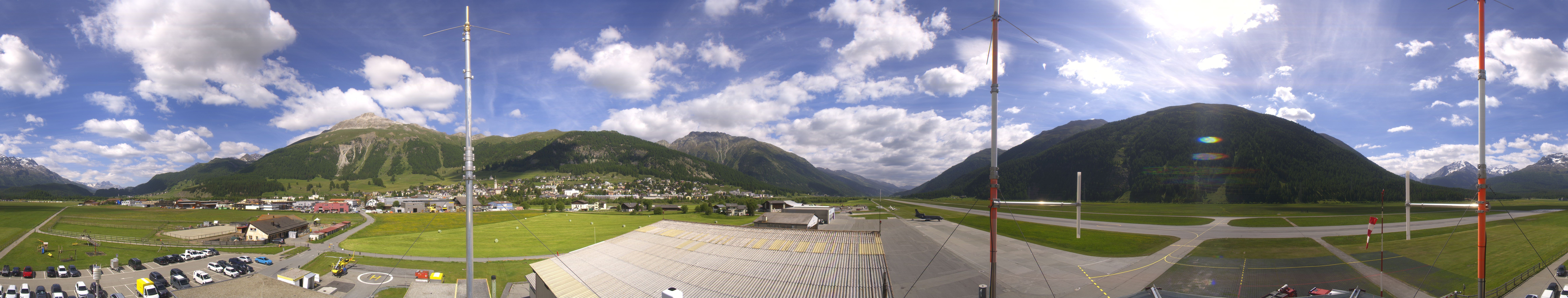Archiv Foto Webcam Samedan I Flugplatz Richtung West