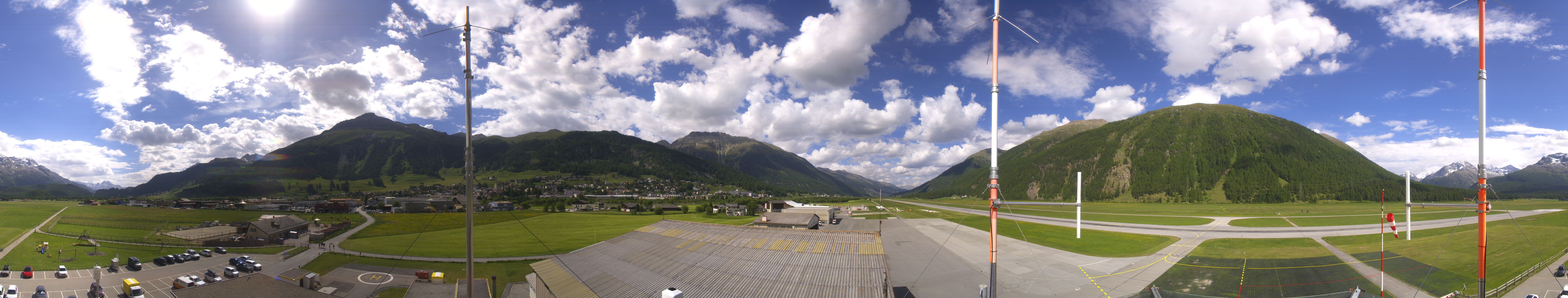Archiv Foto Webcam Samedan I Flugplatz Richtung West