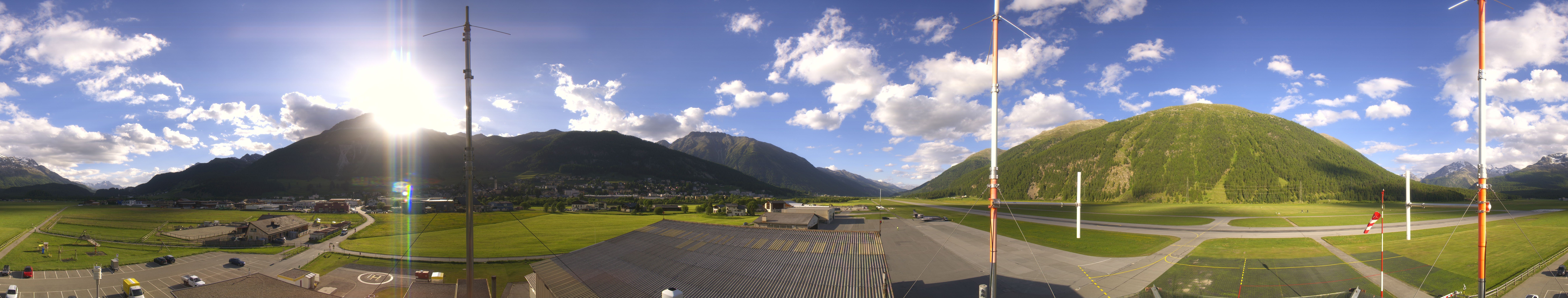 Archiv Foto Webcam Samedan I Flugplatz Richtung West