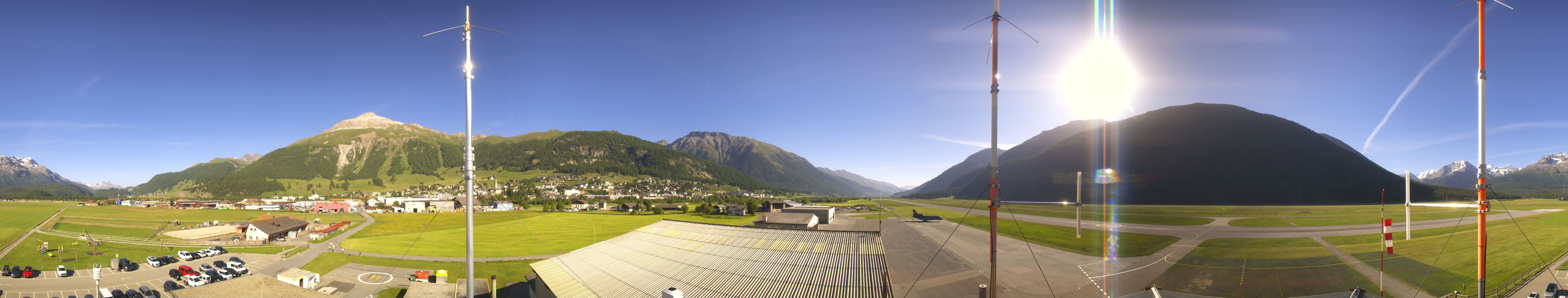 Archiv Foto Webcam Samedan I Flugplatz Richtung West