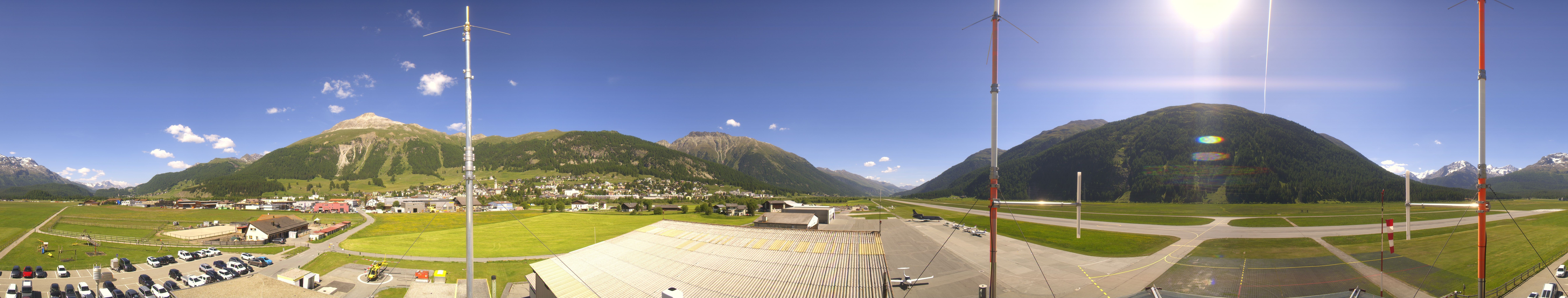 Archiv Foto Webcam Samedan I Flugplatz Richtung West