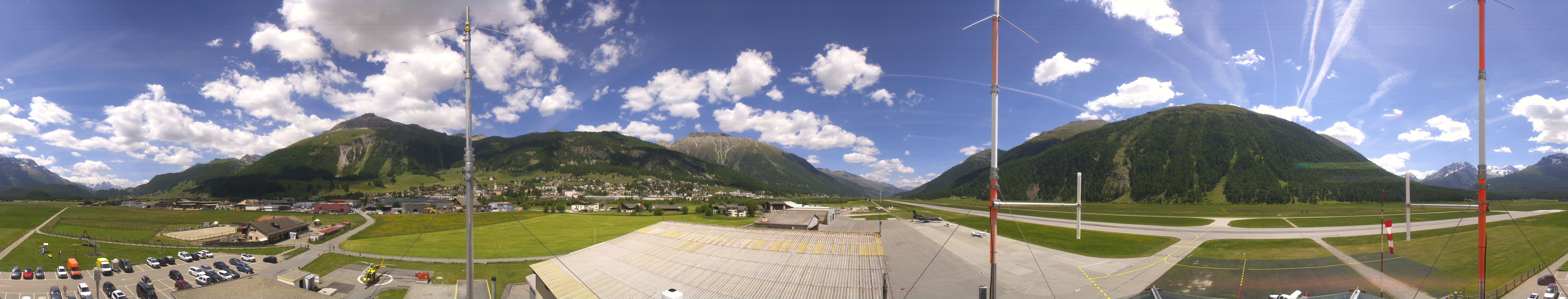 Archiv Foto Webcam Samedan I Flugplatz Richtung West