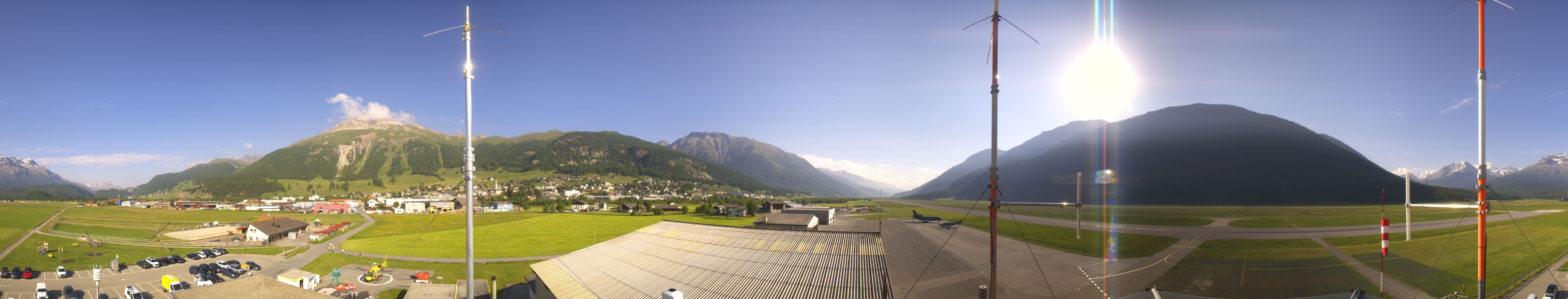 Archiv Foto Webcam Samedan I Flugplatz Richtung West