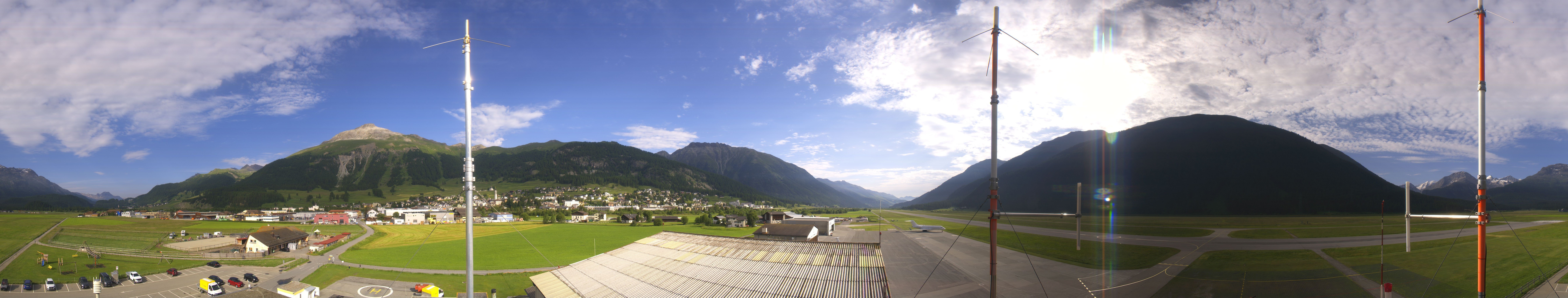 Archiv Foto Webcam Samedan I Flugplatz Richtung West