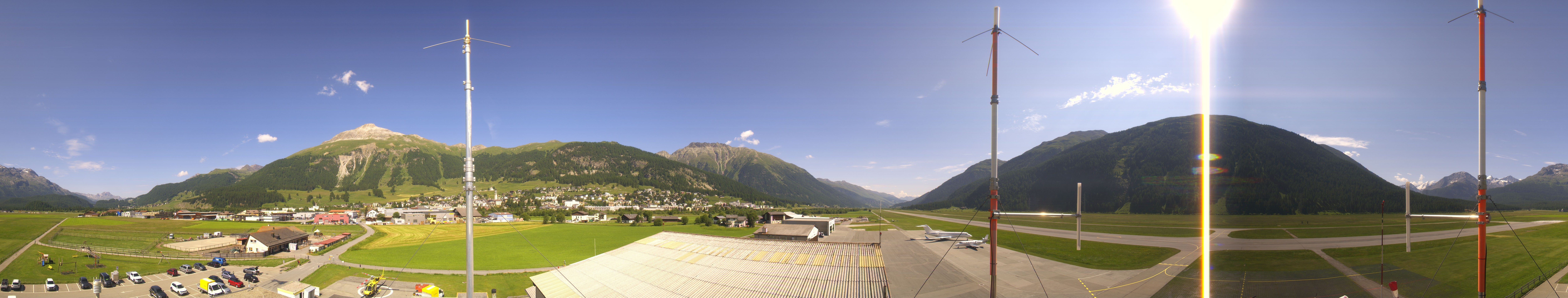 Archiv Foto Webcam Samedan I Flugplatz Richtung West
